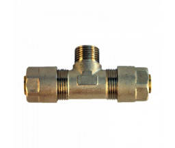 ТРОЙНИК ОБЖИМНОЙ РАЗЪЕМНЫЙ D 20x3/4"x20 mm НР