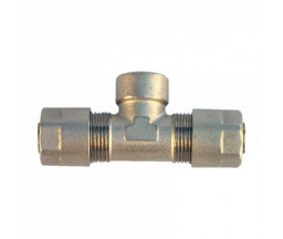 ТРОЙНИК ОБЖИМНОЙ РАЗЪЕМНЫЙ D 16x1/2"x16 mm ВР