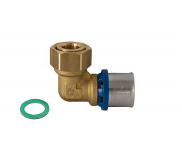 УГОЛОК С НАКИДНОЙ ГАЙКОЙ, ПОД ПРЕСС, D 26x3/4" ВР