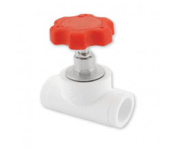 ROBINET INGROPAT PP-R ALB VALROM, CU ROZETA, D 20 mm