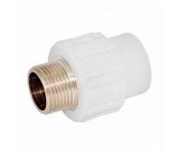 СОЕДИНИТЕЛЬ PP-R БЕЛЫЙ VALROM D 25x1/2" НР