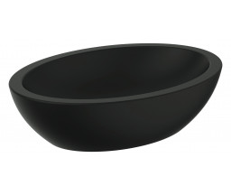 LAVOAR CERAMIC IDEAL STANDARD STRADA OVAL, MONTAJ PE BLAT, FARA GAURA PENTRU BATERIE SI PREAPLIN, 60x42x18 cm, NEGRU MAT
