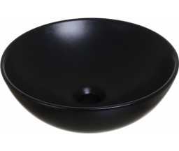 УМЫВАЛЬНИК IDEAL STANDARD STRADA КРУГЛЫЙ, НА СТОЛЕШНИЦУ, БЕЗ ОТВЕРСТИЯ ДЛЯ СМЕСИТЕЛЯ, 41X41cm, ЧЕРНЫЙ МАТ