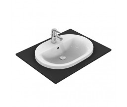 LAVOAR CERAMIC IDEAL STANDARD CONNECT, INCASTRAT IN BLAT, CU ORIFICIU PENTRU BATERIE, 62x46x16,5 cm