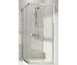 CABINA DUS ALPHA 2, PATRATA, STICLA SECURIZATA,  ANTICALCAR, PROFIL CROM, 100x100x190 cm