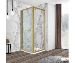 CABINA DUS EVOLUTION SLIDE-IN 90x90cm DX, STICLA 8mm, PROFIL AURIU