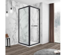 CABINA DUS EVOLUTION SLIDE-IN 90x90cm SX, STICLA 8mm, PROFIL NEGRU