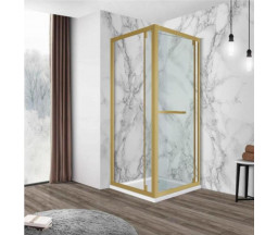 CABINA DUS EVOLUTION SLIDE-IN 90x90cm SX, STICLA 8mm, PROFIL AURIU