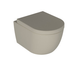 VAS WC SUSPENDAT QUARTER DEEP, 54 cm, FARA CAPAC, IVORY MAT