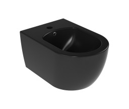 BIDEU SUSPENDAT QUARTER DEEP, 54 cm, NEGRU MAT