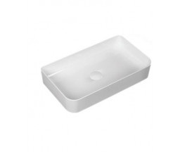 LAVOAR CERAMIC QUARTER RAPID LINE, PE BLAT, RECTANGULAR, 60x38 cm, FARA PREAPLIN, ALB LUCIOS