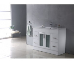 MOBILIER DE BAIE BLANCA 120, MDF ALB, 120x46x86 cm
