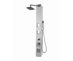 COLOANA DUS CU HIDROMASAJ KRONER, PALARIE 20x20 cm, PVC ALB, 20x150 cm