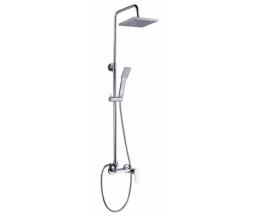 COLOANA DUS KRONER HERA CU BATERIE, SET DE DUS SI PARA INCLUSE, CROM, 12,8 L/min, 830/1350 mm