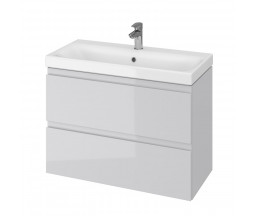 MOBILIER BAIE, CU LAVOAR, CERSANIT 978 MODUO SLIM, L.80cm, GRI