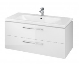 MOBILIER BAIE, CU LAVOAR, CERSANIT LARA, L.100cm, ALB