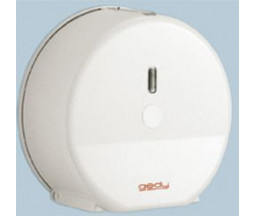 DISTRIBUITOR DIN PLASTIC MINI JUMBO PT HARTIE IGIENICA MAX. D.24.5cm, ALB, L.27xA.12xH.25.5cm,