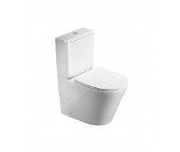 VAS WC STATIV CU REZERVOR SI CAPAC EVOLUTION, ROTUND, EVACUARE LATERALA, ALB, 61.8x38x82.5cm