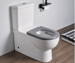 VAS WC CU REZERVOR SI CAPAC EVOLUTION PENTRU PERSOANE CU DIZABILITATI, EVACUARE LATERALA, ALB, 80x39