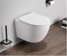 VAS WC SUSPENDAT EVOLUTION ROUND, CU CAPAC, ALB, 49x37x37cm