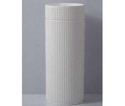 LAVOAR STATIV KRONER ROUND NEW, COMPOZIT, ALB LUCIOS, 35x5x85 cm