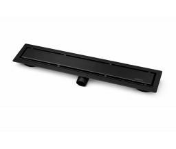 RIGOLA DUS INFINITY, REVERSIBILA, INOX 1,2mm, 50 L/min, 60 cm, CLAPETA ANTIMIROS, NEGRU MAT