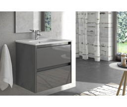 MOBILIER BAIE ROYO SANSA 60 CU LAVOAR, SUSPENDAT, ANTRACIT LUCIOS, 60x46x56.5cm
