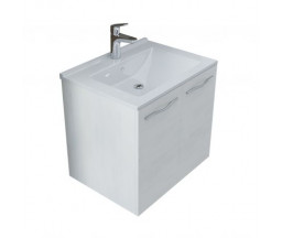 MOBILIER SAVINI DUE CORALLO 60, 2 USI SI LAVOAR, L.61XA.47XH53CM, ROVERE BIANCO