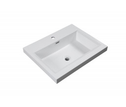 УМЫВАЛЬНИК ДЛЯ МЕБЕЛИ RONA, КОМПОЗИТ, ГЛЯНЦЕВО-БЕЛЫЙ, 60x48x16,5 cm