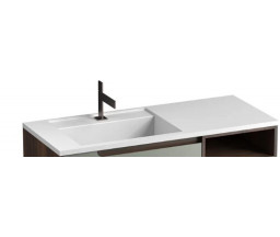 УМЫВАЛЬНИК ДЛЯ МЕБЕЛИ KRONER DAWSON 120, КОМПОЗИТ, БЕЛЫЙ ГЛЯНЦЕВЫЙ, 120x52x17 cm