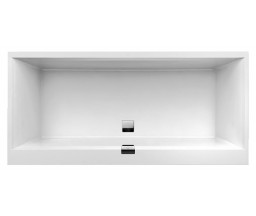 ВАННА VILLEROY & BOCH SQUARO EDGE 12 DUO ИЗ ИСКУССТВЕННОГО КАМНЯ QUARIL, С НОЖКАМИ 180x80 cm