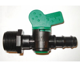 КРАН ПЛАСТИКОВЫЙ ДЛЯ КАПЕЛЬНОГО ПОЛИВА 20x1/2" НР