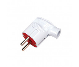 ВИЛКА HOROZ, EURO С ЗАЗЕМЛЕНИЕМ, БЕЛАЯ, 16A 250V