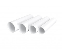 TUB VENTILARE ROTUND, PVC, D 125 mm, L 1 m