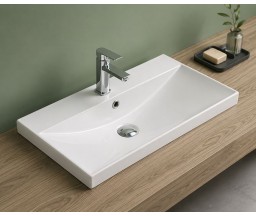 LAVOAR EVOLUTION PENTRU MOBILIER, CU PREAPLIN, ALB, 61x39,6x17,6 cm