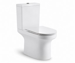 VAS WC STATIV CU REZERVOR SI CAPAC ARIA, RIMLESS, EVACUARE LATERALA, ALB, 67,5,5x38x81 cm