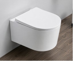 VAS WC SUSPENDAT AURA, RIMLESS, CU CAPAC, ALB, 49x37x34cm