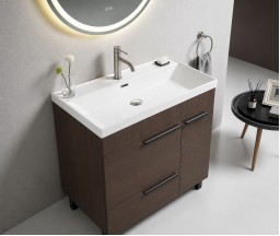 SET MOBILIER BAIE STATIV KRONER VERONA, 2 SERTARE CU USA, LAVOAR INCLUS, NUC INCHIS, 80,5x46,3x85 cm