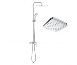 COLOANA DUS GROHE TEMPESTA COSMOPOLITAN, CU BATERIE MONOCOMANDA, PALARIE PATRATA, CROM, 25cm