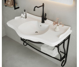 CADRU SUPORT METALIC GARDENIA, NEGRU MAT