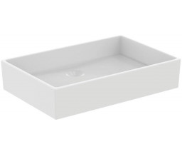 УМЫВАЛЬНИК IDEAL STANDARD EXTRA, НА СТОЛЕЩНИЦУ, БЕЗ ПЕРЕЛИВА, ПРЯМОУГОЛЬНЫЙ, 60x40 cm, БЕЛЫЙ МАТТОВЫЙ