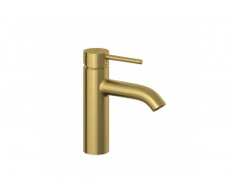 СМЕСИТЕЛЬ ДЛЯ УМЫВАЛЬНИКА KLUDI BOZZ 100, C ДОННЫМ КЛАПАНОМ, BRUSHED GOLD