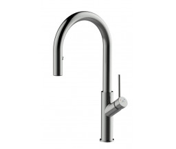 СМЕСИТЕЛЬ ДЛЯ КУХНИ BONA-33 PO (DG) RUBINETA, ВЫСОКИЙ ИЗЛИВ, SUPERSTEEL