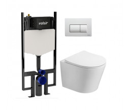 КОМПЛЕКТ 4В1 TROPEA - ИНСТАЛЛЯЦИЯ, КРЕПЛЕНИЕ, ПАНЕЛЬ СМЫВА, УНИТАЗ EVOLUTION RIMLESS С КРЫШКОЙ МИКРОЛИФТ