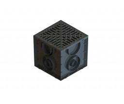 ДОЖДЕПРИЕМНИК ПЛАСТИКОВЫЙ SPARK С КОРЗИНОЙ И РЕШЕТКОЙ, 250x250x245 mm